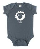 Counting Sheep Silhouette Baby Bodysuit