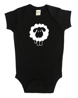 Counting Sheep Silhouette Baby Bodysuit