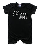 First + Middle Name Personalized Custom Silky Baby Romper Shorts for Boys and Girls-Gender Neutral