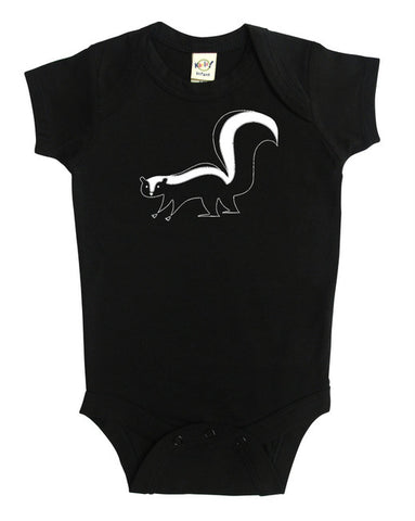 Lil' Stinker Skunk Silhouette Baby Bodysuit