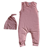 Silky Sleeveless Baby Romper (+ Hat) for Boys and Girls-Gender Neutral