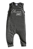 First + Middle Name Personalized Custom Silky Sleeveless Baby Romper for Boys and Girls-Gender Neutral