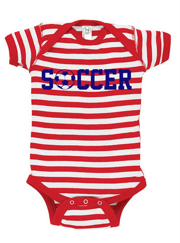 Patriotic Soccer Baby Bodysuit