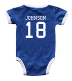 Custom Soccer Jersey Baby Bodysuit Personalized with Name and Number