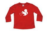 Valentine Nuts About Love Squirrel Long Sleeve T-shirt