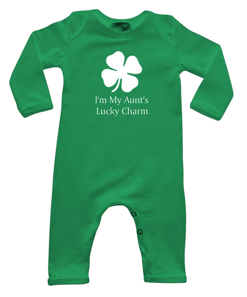 Green St. Patrick's Day Long Sleeve Baby Jumpsuit Romper