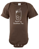 'Sweet as Southern Tea' Silhouette Baby Bodysuit