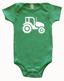 Farm Animal Silhouette Baby Bodysuit-Tractor