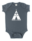 Tribal Tipi Silhouette Baby Bodysuit