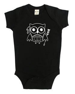 Tribal Owl Silhouette Baby Bodysuit