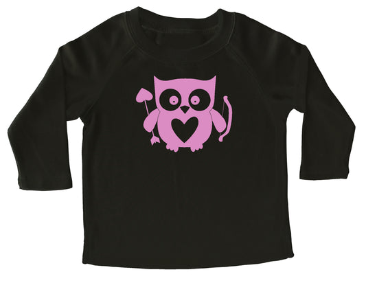Valentine Cupid Owl Long Sleeve T-shirt