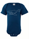 Whale Silhouette Baby Bodysuit