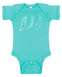 Wispy Feathers Graphic Baby Bodysuit
