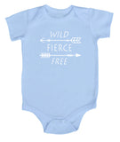"Wild, Fierce, Free" Arrows Baby Bodysuit