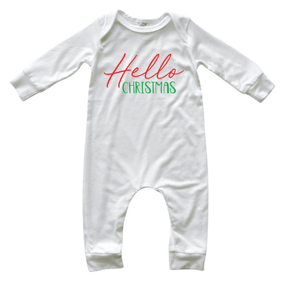 Holiday- Christmas Long Sleeve Baby Jumpsuit Romper