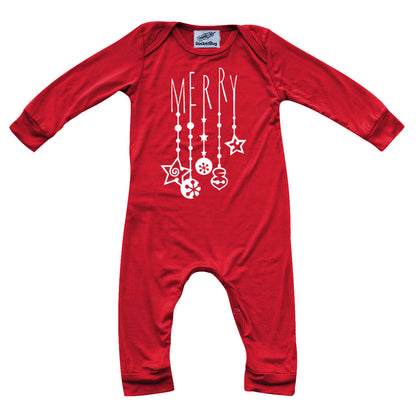 Holiday- Christmas Long Sleeve Baby Jumpsuit Romper