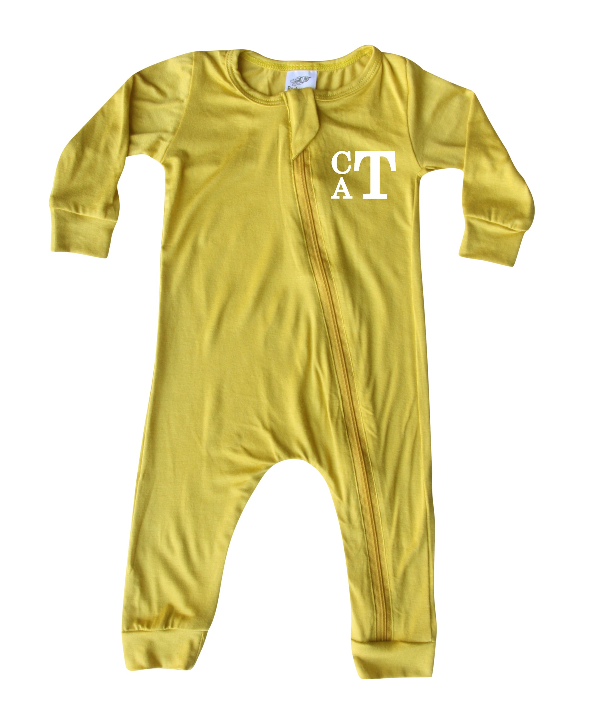 Personalized Initial Silky Long Sleeve Zipper Baby Romper